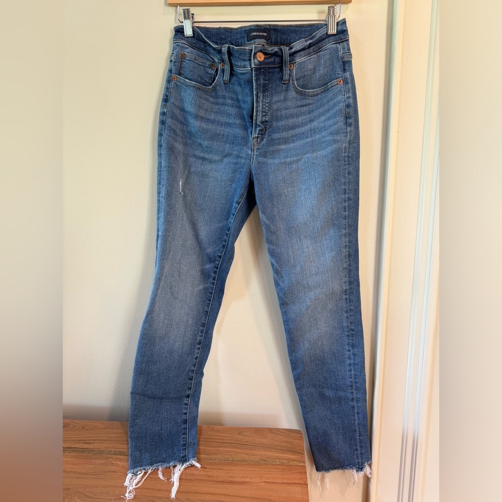 J. Crew 9" High-rise toothpick jeans size 28